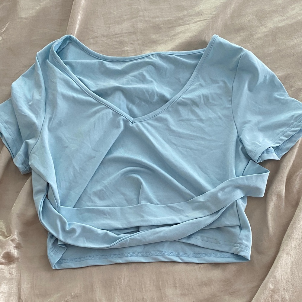 SHEIN Light Blue Crop Top NEVER WORN